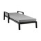 Armen Living Grand Outdoor Patio Adjustable Chaise Lounge Chair in Aluminum with Gray Cushions 840254332713 - alternate 4